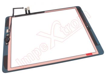 White touchscreen STANDARD quality with silver button for Apple iPad 6 gen (2018), A1893, A1954